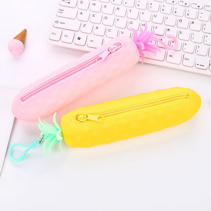 Silicone Pineapple Stationery Pen Bags