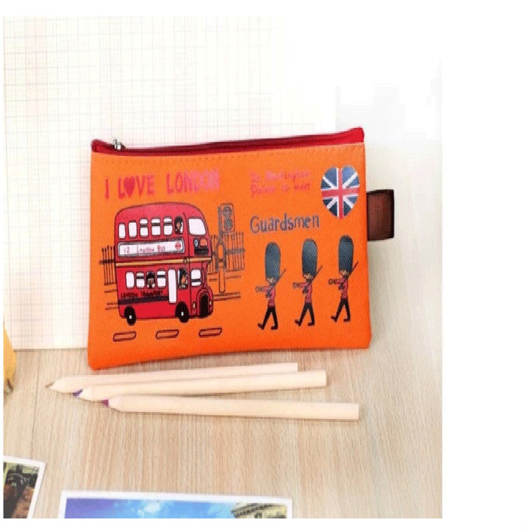 Cartoon Oxford Cloth Zipper Pen Bags