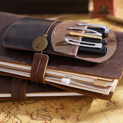 Genuine Vintage Handmade Cowhide Pencil Case