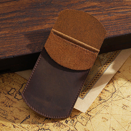 Genuine Vintage Handmade Cowhide Pencil Case
