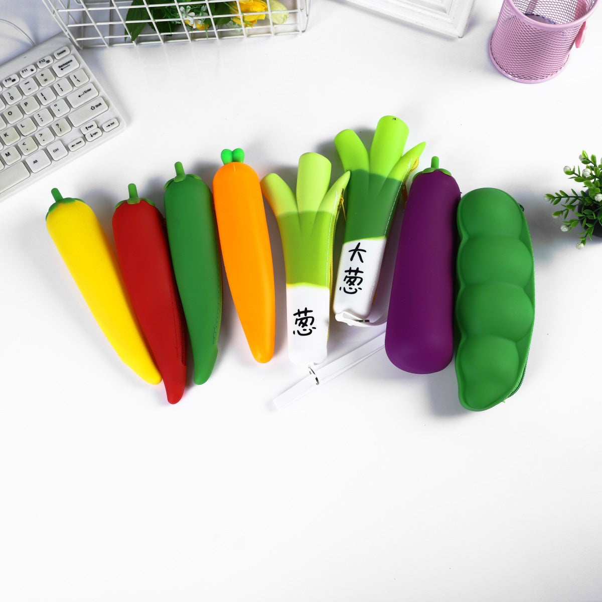Fruit and Vegetable Silicone Pencil Case