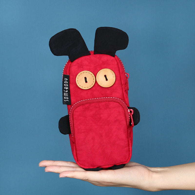 Three-color Patch Funny Rabbit Oxford Pencil Case