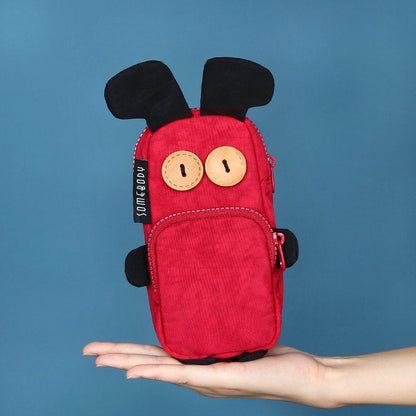 Three-color Patch Funny Rabbit Oxford Pencil Case