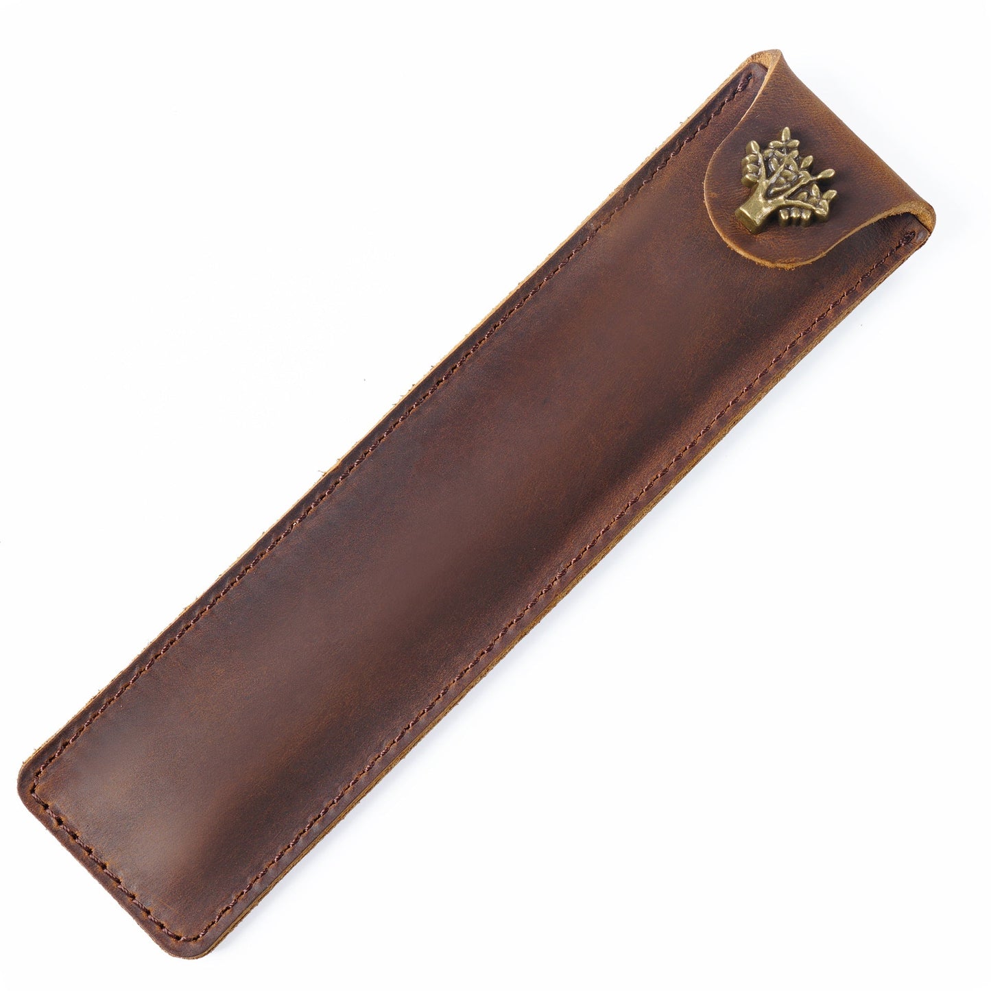 Vintage Handmade Top Layer Cowhide Pencil Case