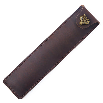 Vintage Handmade Top Layer Cowhide Pencil Case