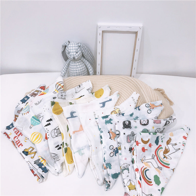 Wholesale baby 60*60 bamboo cotton gauze saliva towel
