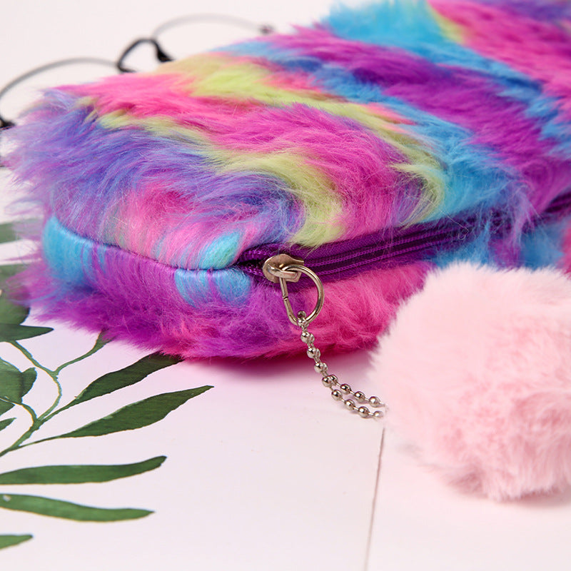 Spandex Plush Pencil Case