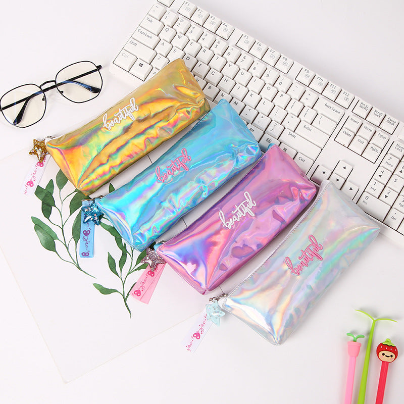 Leather Portable Colorful Pencil Case