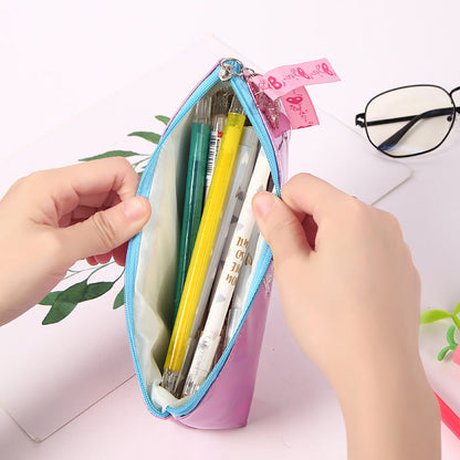 Leather Portable Colorful Pencil Case