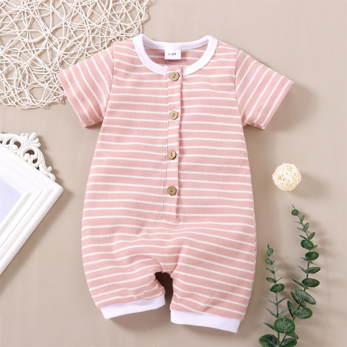Baby Unisex Striped Rompers Glasses Wholesale