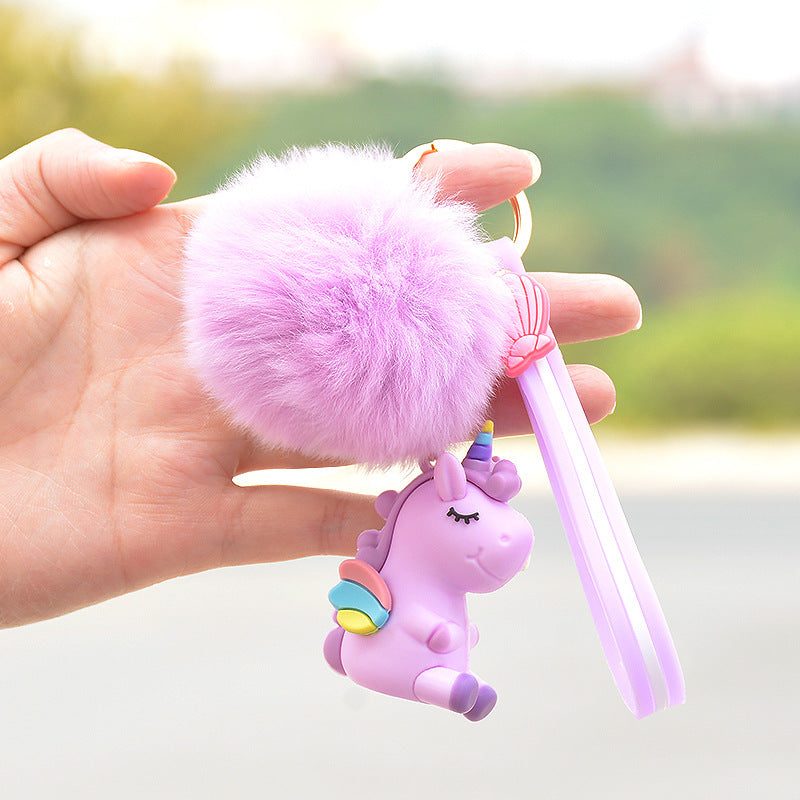 Unicorn Plush Cartoon Doll Keychains