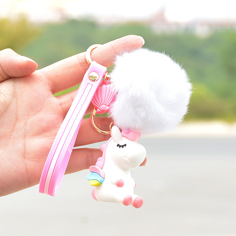 Unicorn Plush Cartoon Doll Keychains