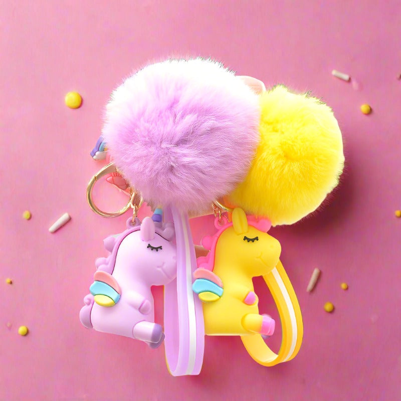 Unicorn Plush Cartoon Doll Keychains