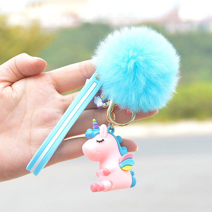 Unicorn Plush Cartoon Doll Keychains