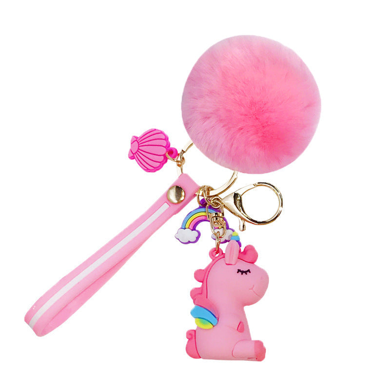 Unicorn Plush Cartoon Doll Keychains
