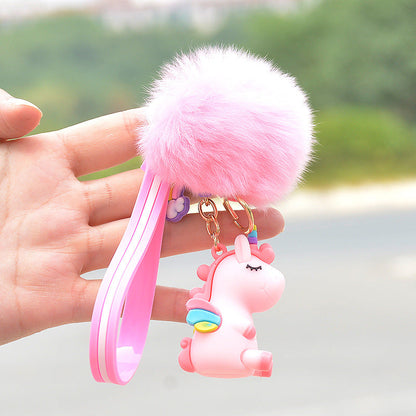 Unicorn Plush Cartoon Doll Keychains