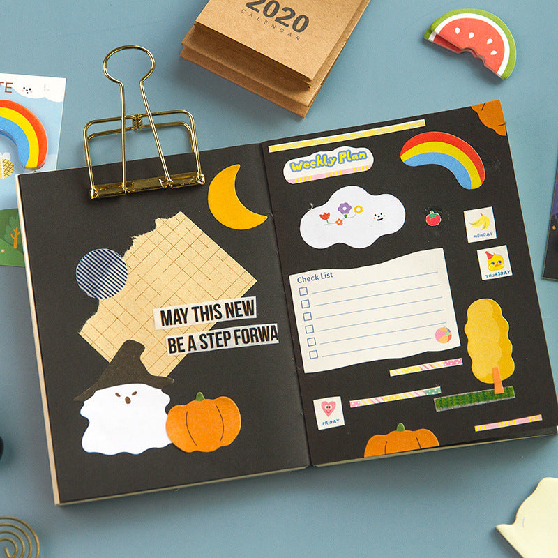 Cute Cartoon Halloween Rainbow Paper Sticky Notes