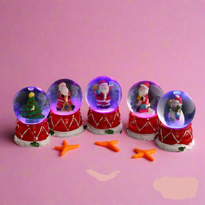Christmas Crystal Ball Luminous Resin Glass Ball Ornaments