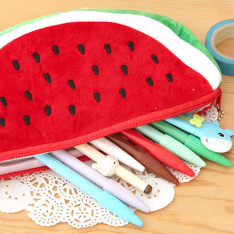 Watermelon Shape Canvas Pen Bag