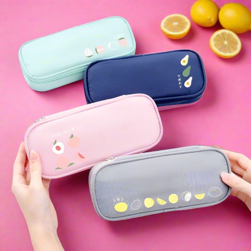 New Fruit Multifunctional Large Capacity Oxford Cloth Pencil Case