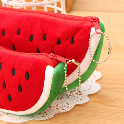Watermelon Shape Canvas Pen Bag