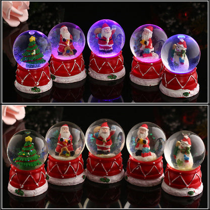 Christmas Crystal Ball Luminous Resin Glass Ball Ornaments