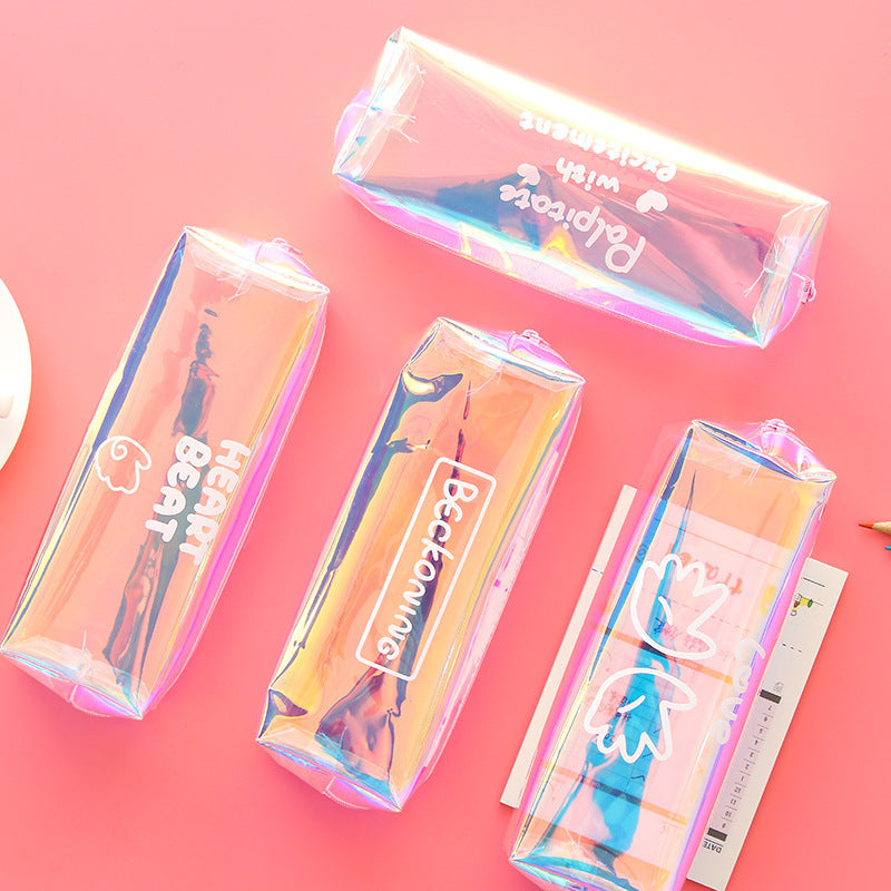 New Large Capacity Cool Laser PVC Pencil Case