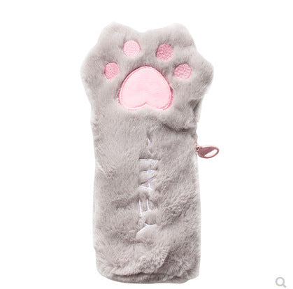 Cat Paw Plush Pencil Bag