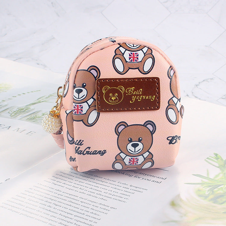 Wallet Coin Purse Bear Small School Bag Keychain