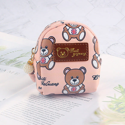 Wallet Coin Purse Bear Small School Bag Keychain