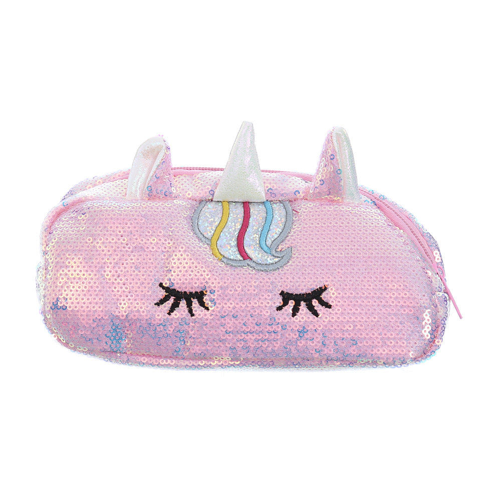 Unicorn Large Capacity Mermaid Sequin Bag Cartoon Rainbow Pencil Bag