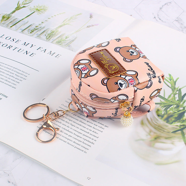 Wallet Coin Purse Bear Small School Bag Keychain