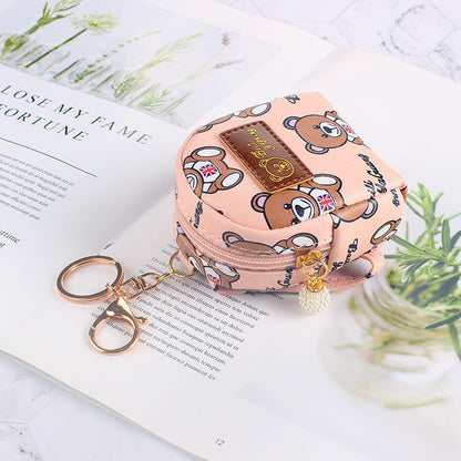 Wallet Coin Purse Bear Small School Bag Keychain