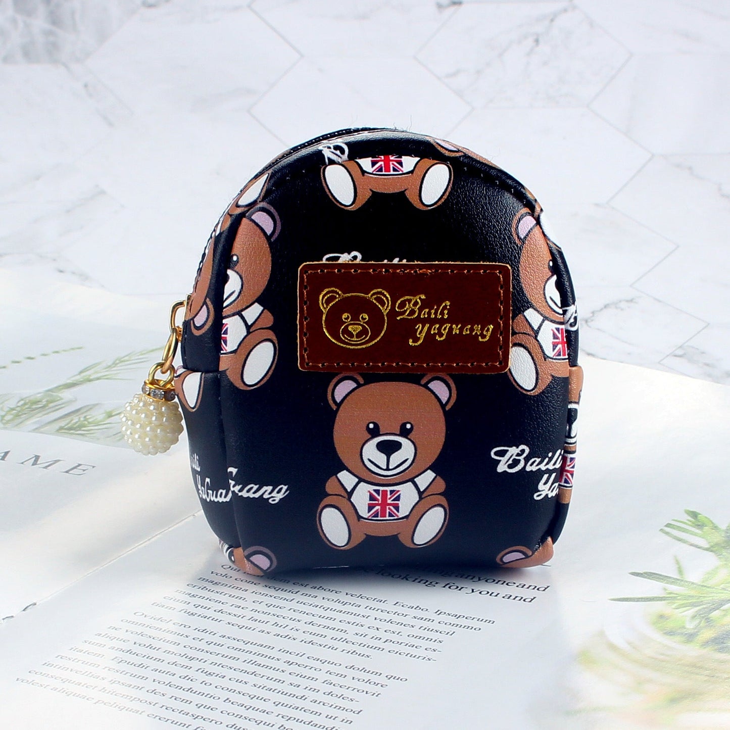 Wallet Coin Purse Bear Small School Bag Keychain