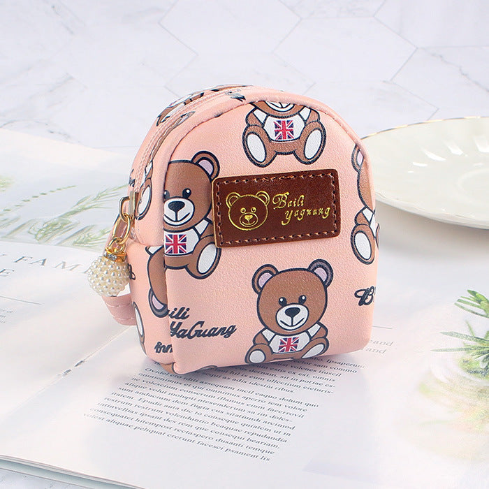 Wallet Coin Purse Bear Small School Bag Keychain