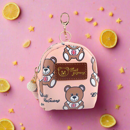 Wallet Coin Purse Bear Small School Bag Keychain
