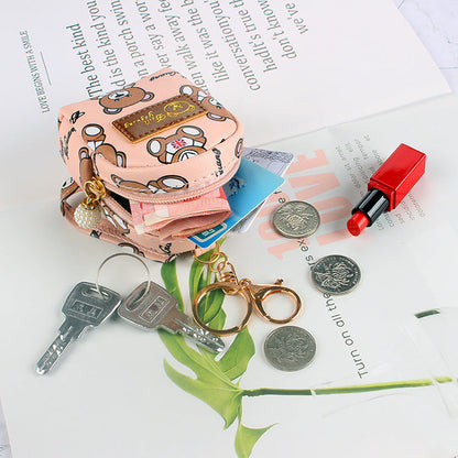 Wallet Coin Purse Bear Small School Bag Keychain