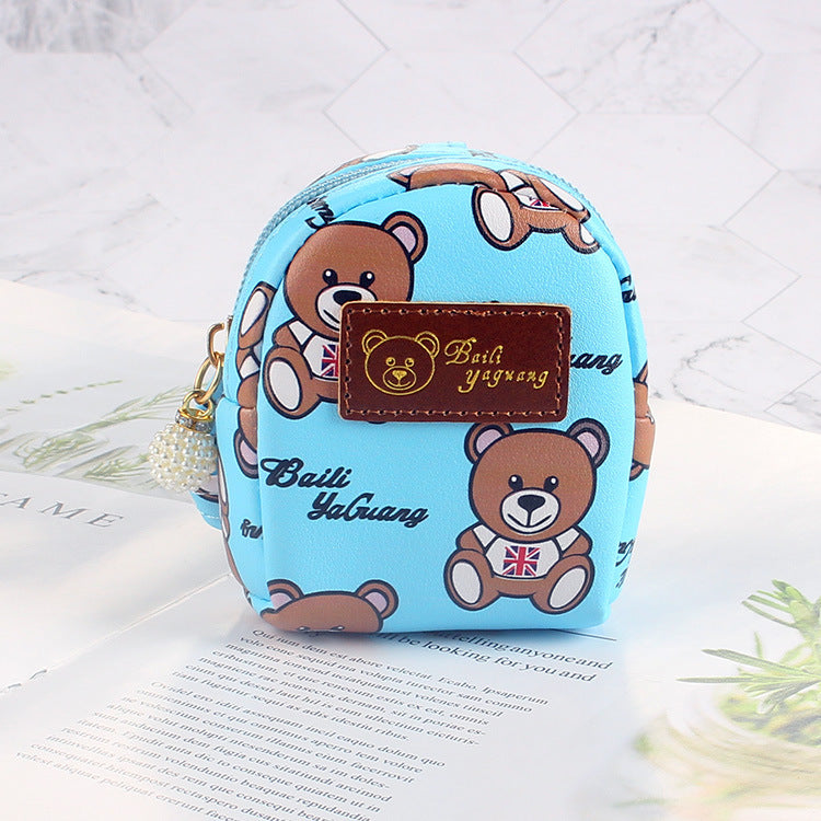 Wallet Coin Purse Bear Small School Bag Keychain