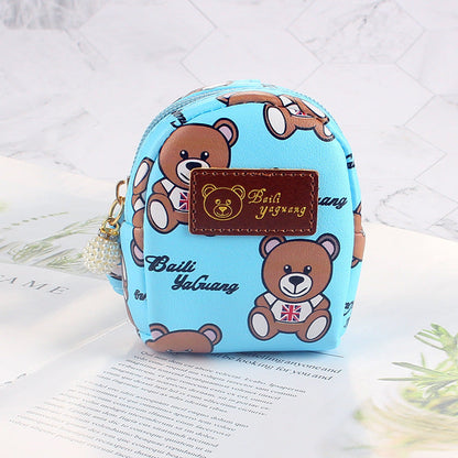 Wallet Coin Purse Bear Small School Bag Keychain