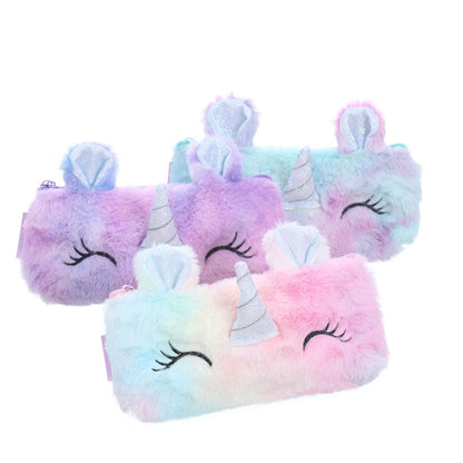 Plush Unicorn Cartoon Children's Stationery Storage Bag
