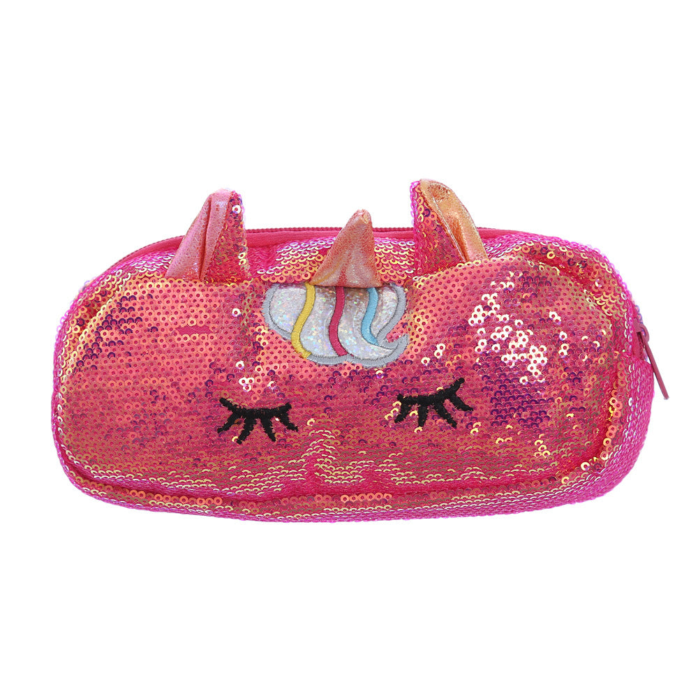 Unicorn Large Capacity Mermaid Sequin Bag Cartoon Rainbow Pencil Bag