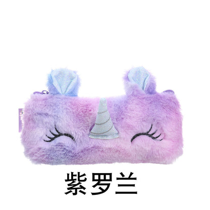 Plush Unicorn Cartoon Children's Stationery Storage Bag