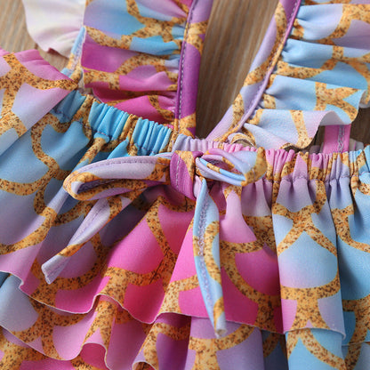 Girls Swimsuit Set Polyester Baby Clothes