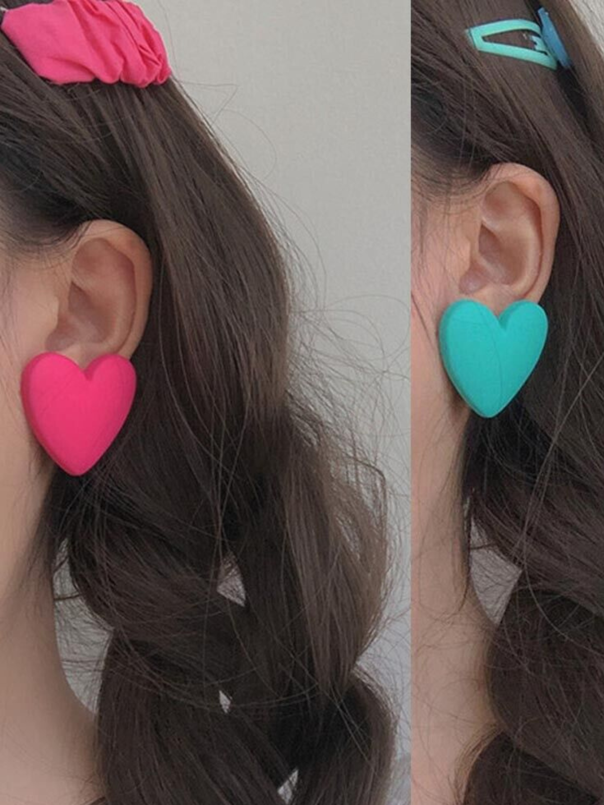 Girls Always Pampered Clay Heart Earrings