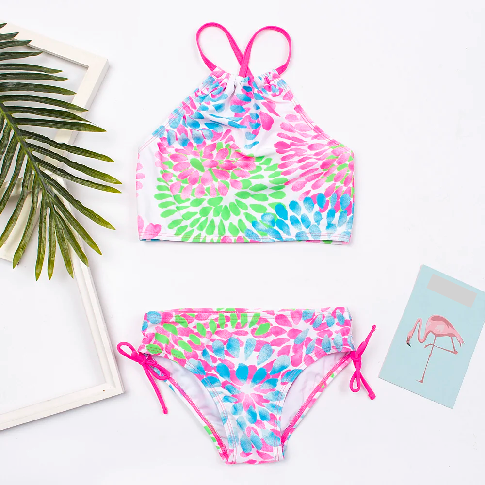 Colorful Kids Bikini Set - Summer Swimwear