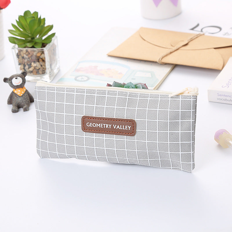 Oxford Square Pencil Case Cute Stationery Storage Bag