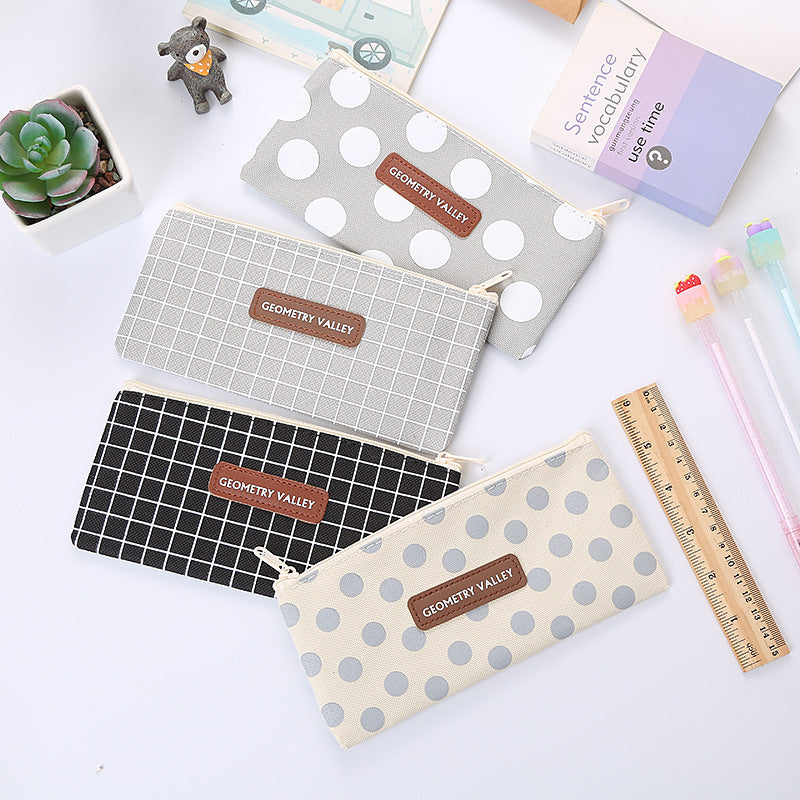 Oxford Square Pencil Case Cute Stationery Storage Bag