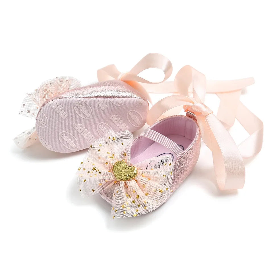 Princess Lace Up Bow Shoes (without headband)