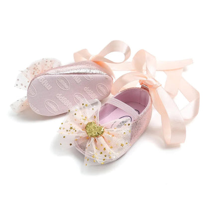 Princess Lace Up Bow Shoes (without headband)