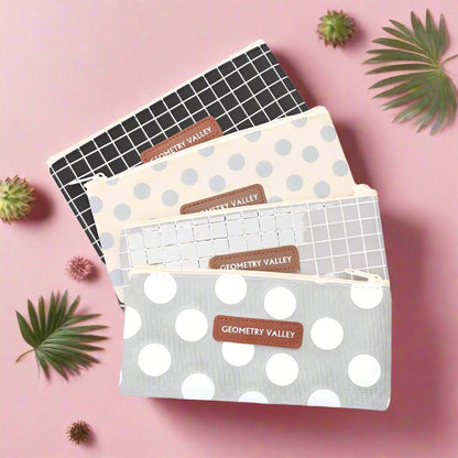 Oxford Square Pencil Case Cute Stationery Storage Bag